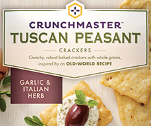 12/3.54 OZ TUSCAN PEASANT CRACKERS GARLIC & ITALIAN HERB product image